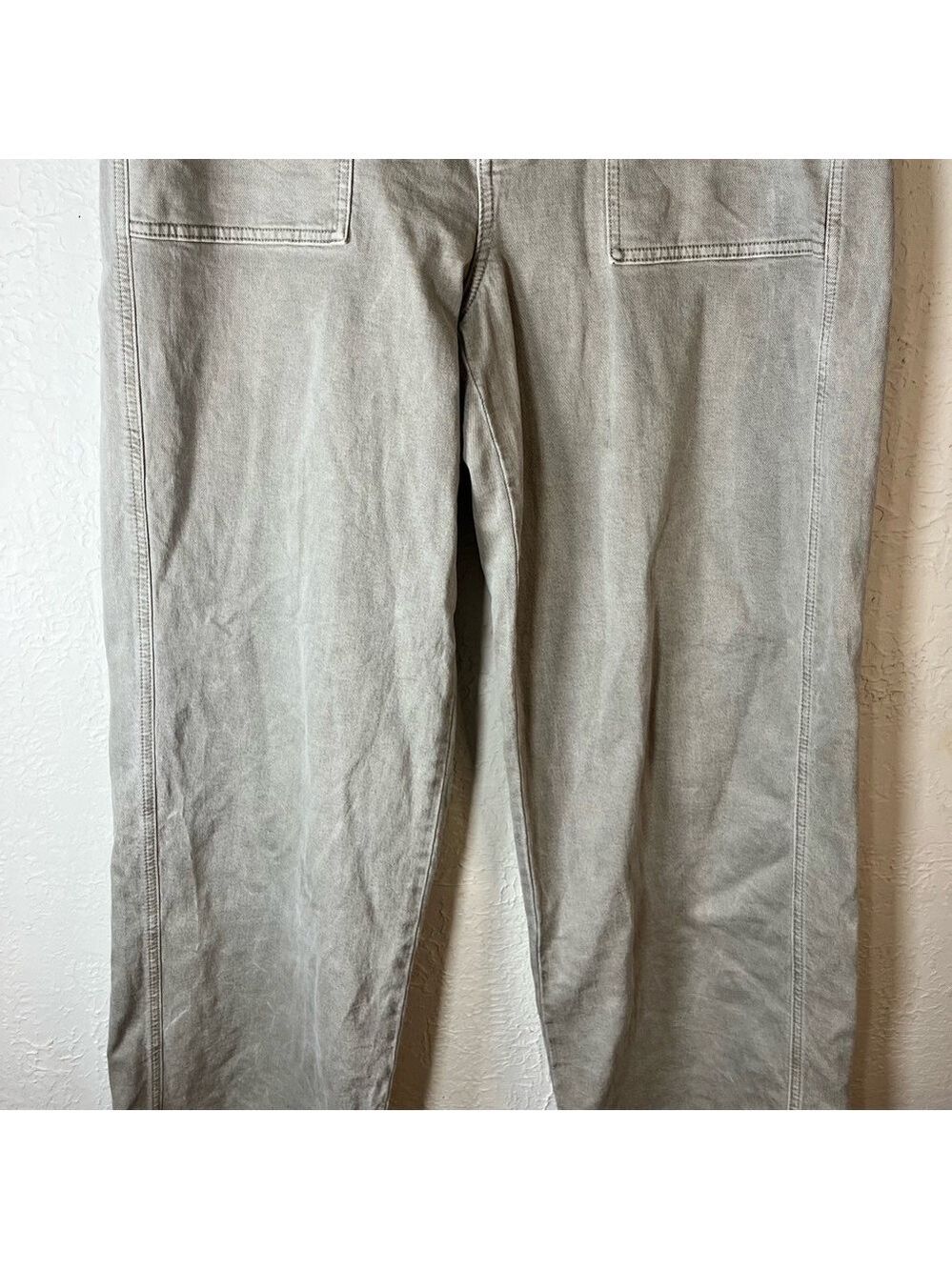 American Eagle Outfitters Wide Leg Jeans in Khaki - Picture 6 of 14